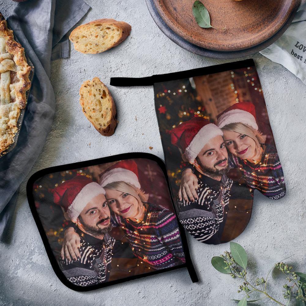 Custom Oven Glove Photo Glove for Family Christmas - soufeelus