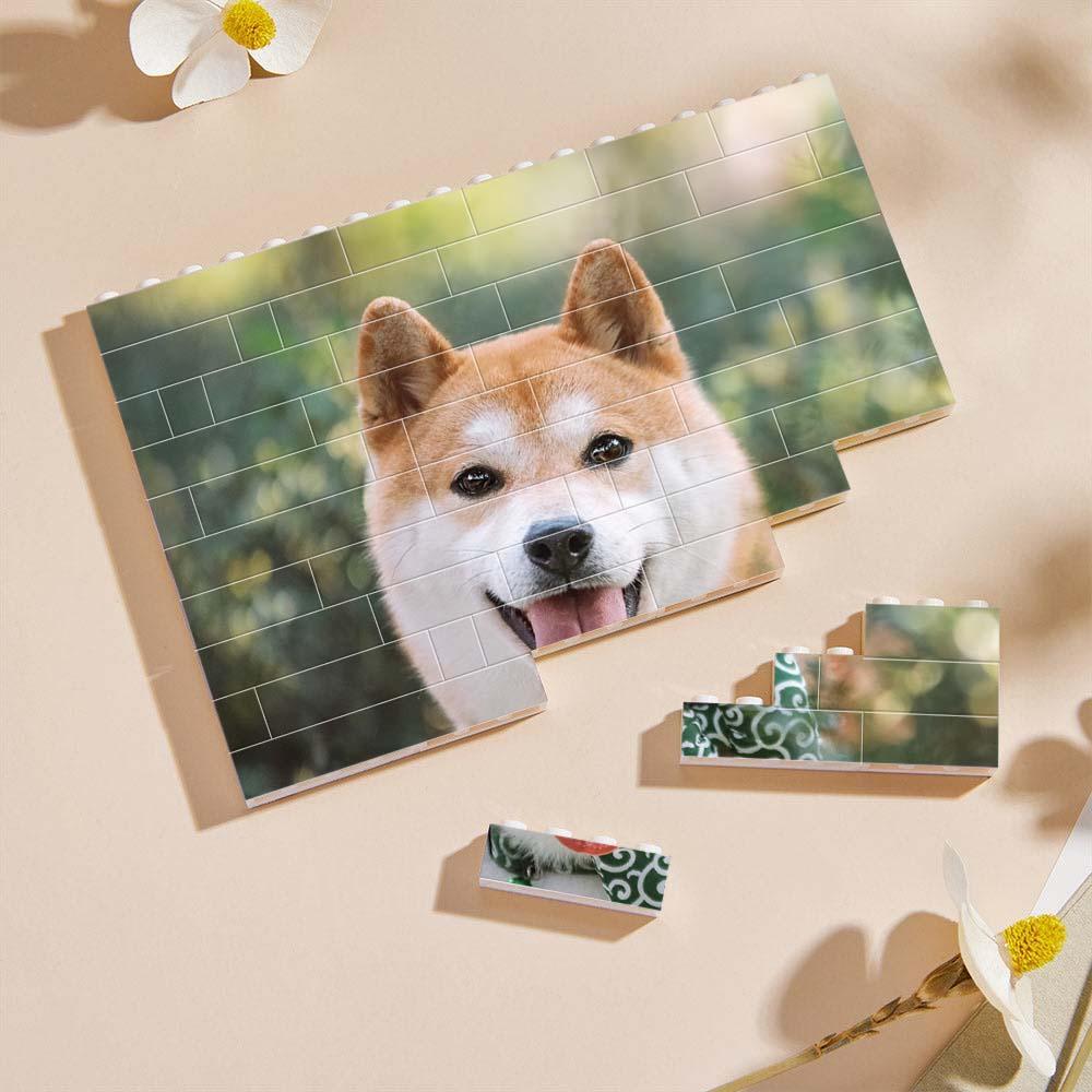 Custom Photo Building Blocks Puzzle Personalized Building Brick Square Shape Gift For Pet - soufeelus