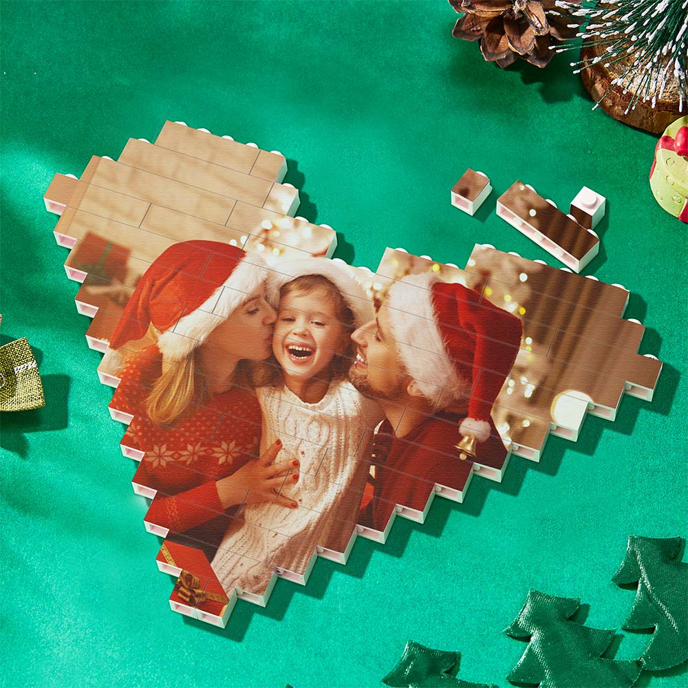 Custom Spotify Code Building Brick Personalized Photo Block Heart Shape - soufeelus