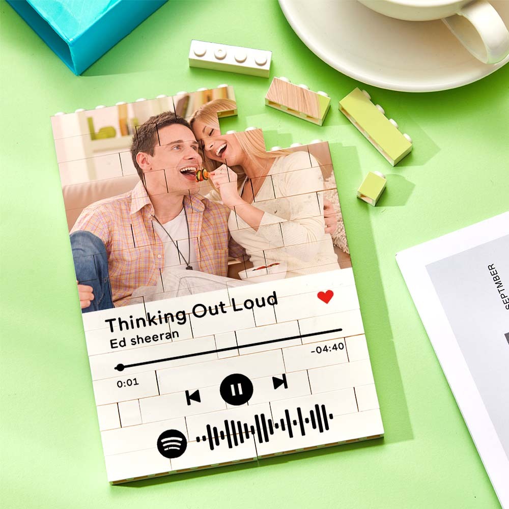 Personalised Photo Building Block Custom Spotify Code Gifts for Hm - soufeelus