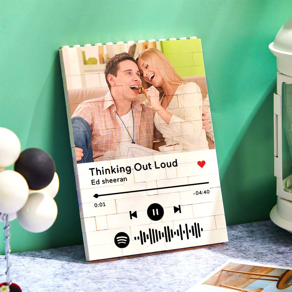 Personalised Photo Building Block Custom Spotify Code Gifts for Hm - soufeelus