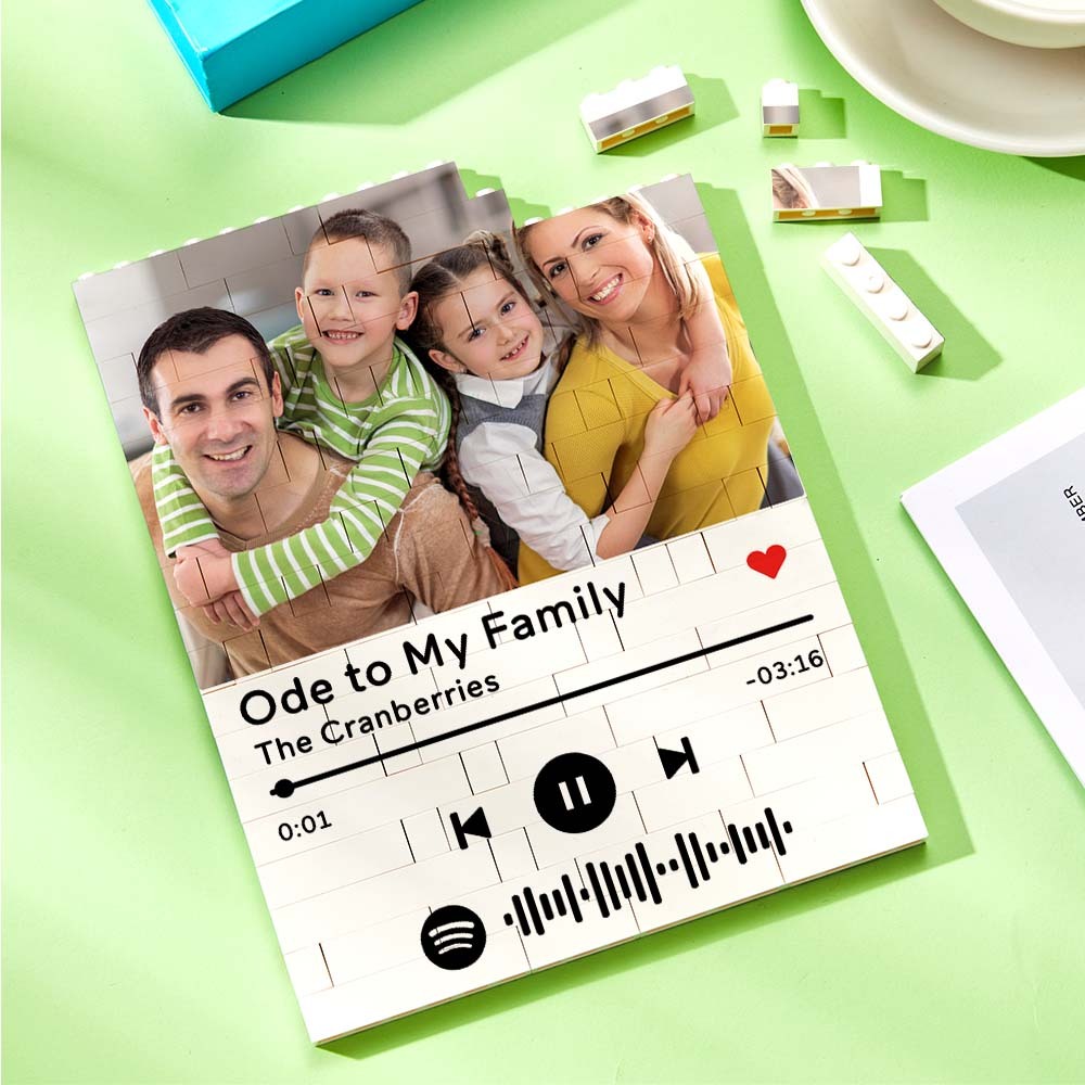 Personalised Photo Building Block Custom Spotify Code Gifts for Hm - soufeelus