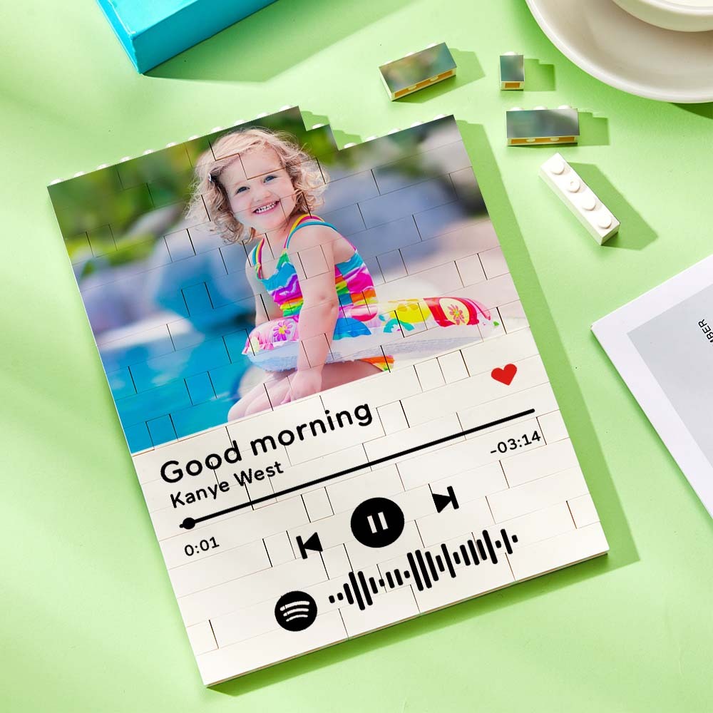 Personalised Photo Building Block Custom Spotify Code Gifts for Hm - soufeelus