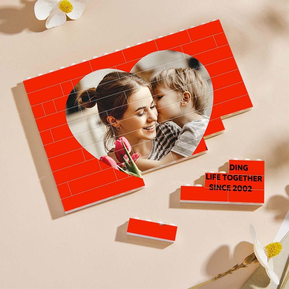 Custom Collage Photo Building Blocks Square Shape Building Bricks Gift for Him -