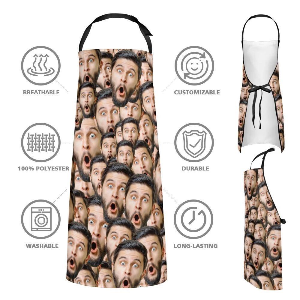 Custom Kitchen Cooking Apron Photo Mash Faces