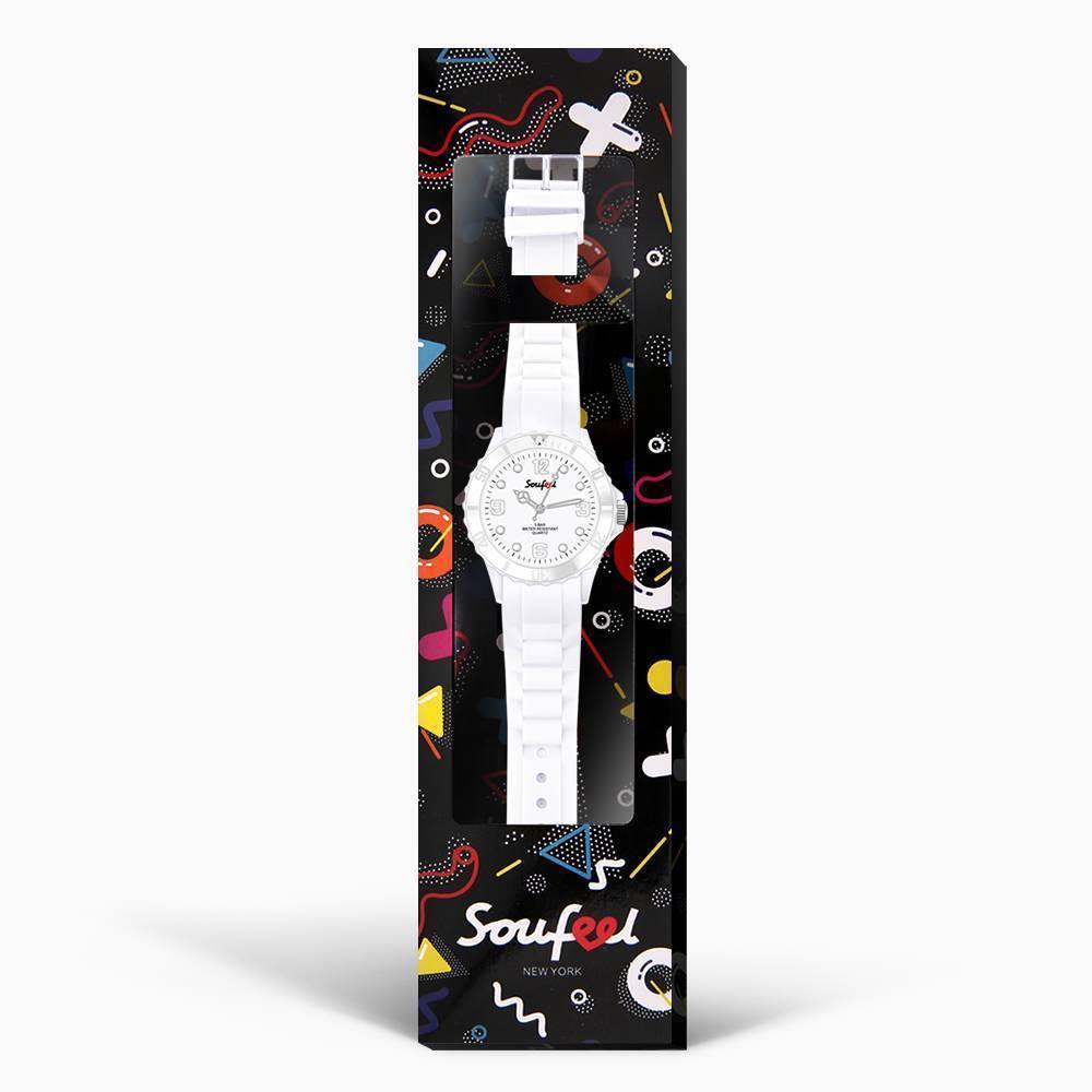 Soufeel Women's White Silicone Watch 39mm - soufeelus