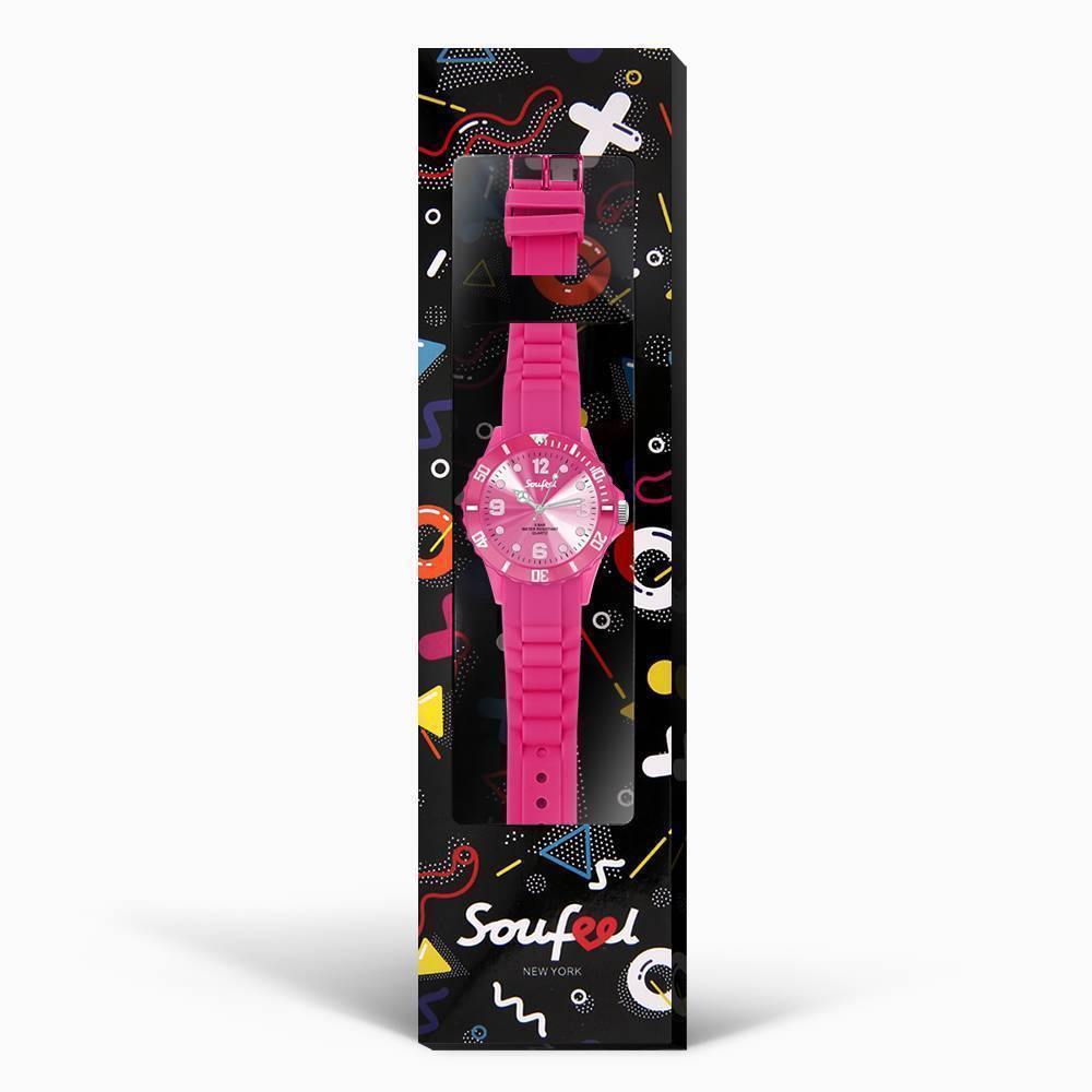 Soufeel Women's Pink Silicone Watch 39mm - soufeelus