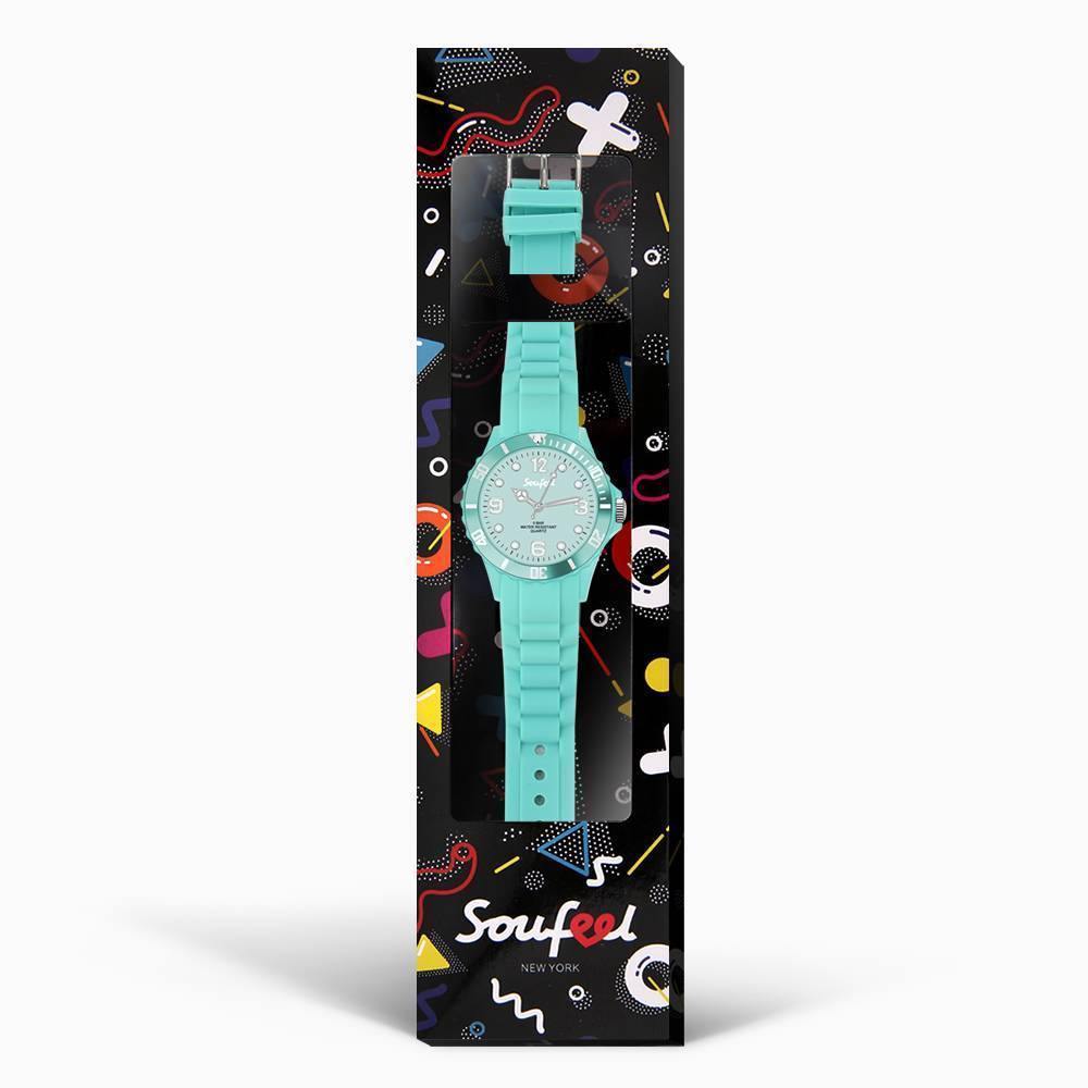 Soufeel Women's Light Green Silicone Watch 39mm - soufeelus