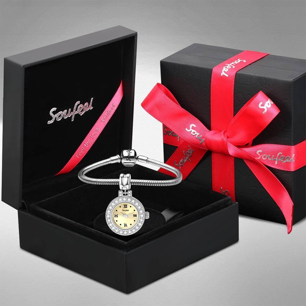 Soufeel Soufeel Crystal Dangle Watch Charm Platinum Plated - soufeelus