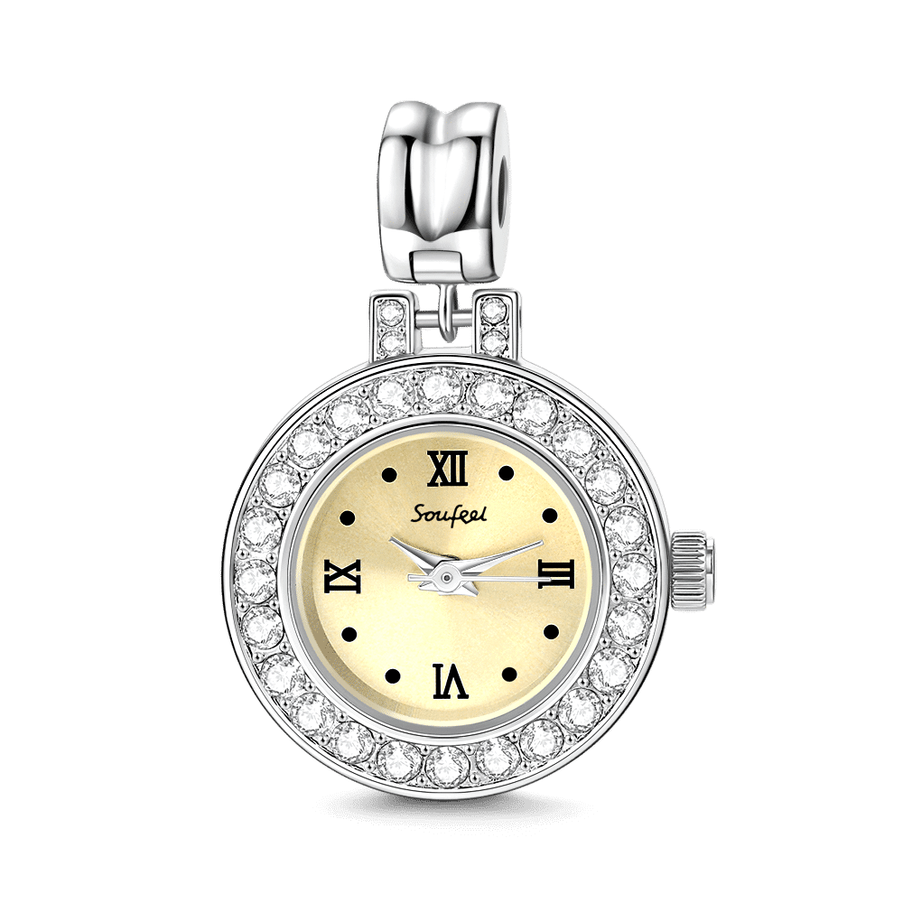 Soufeel Soufeel Crystal Dangle Watch Charm Platinum Plated - soufeelus