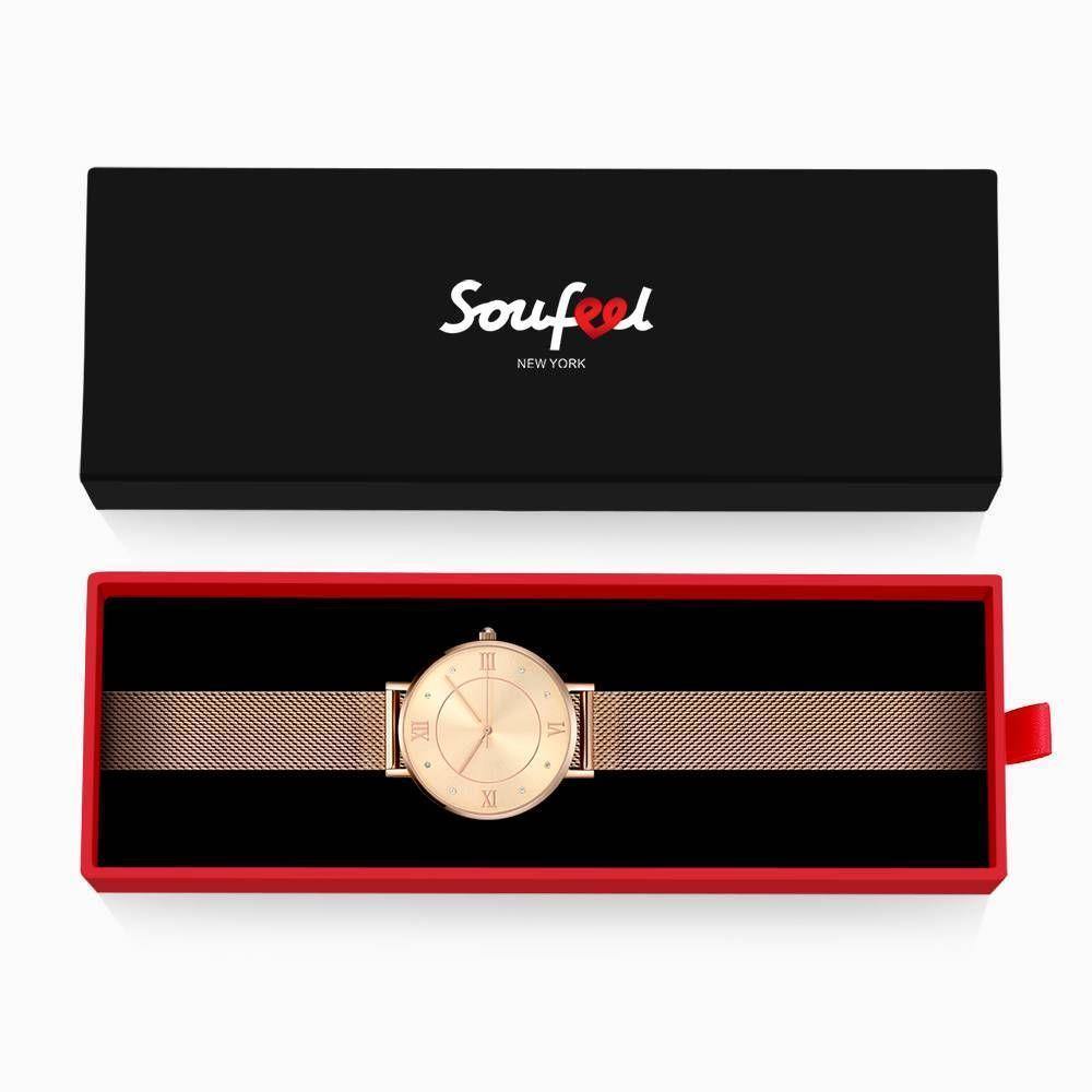 Mesh Bracelet Watch in Stainless Steel Rose Gold - Women's