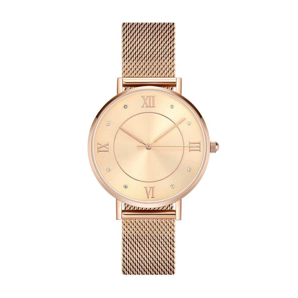 Mesh Bracelet Watch in Stainless Steel Rose Gold - Women's