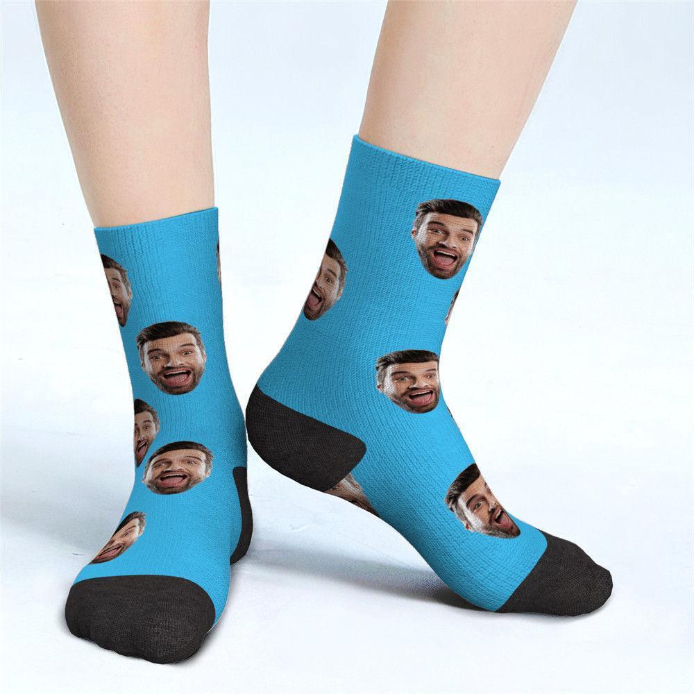 Custom Photo Socks Simple Style Face Socks