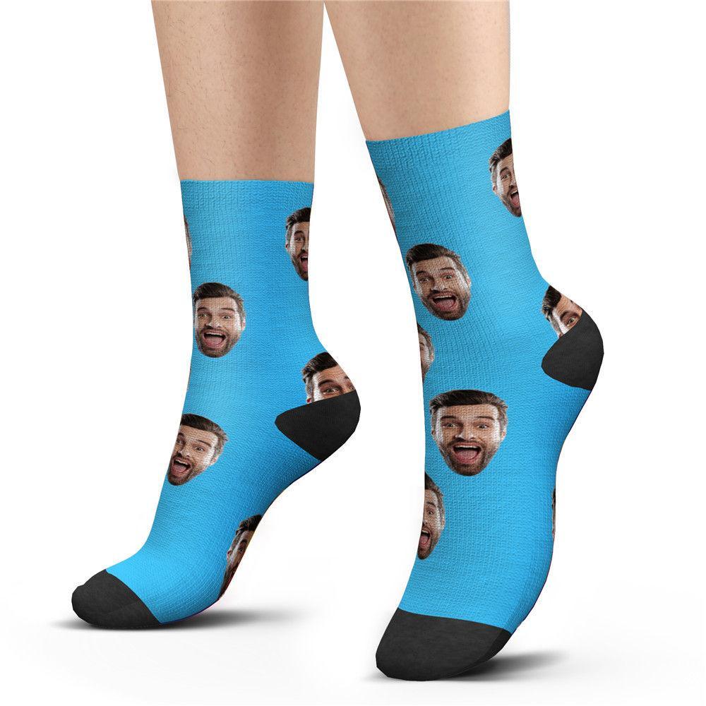 Custom Photo Socks Simple Style Face Socks