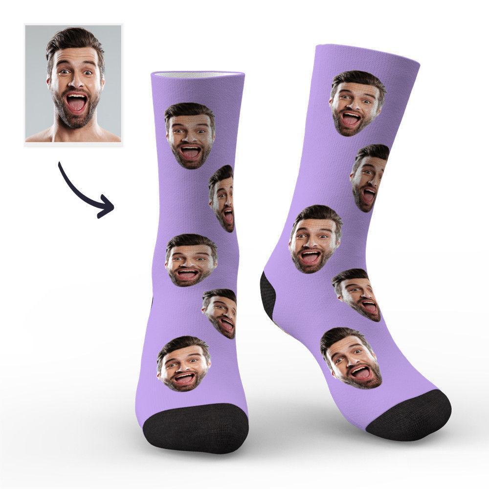 Custom Photo Socks Simple Style Face Socks