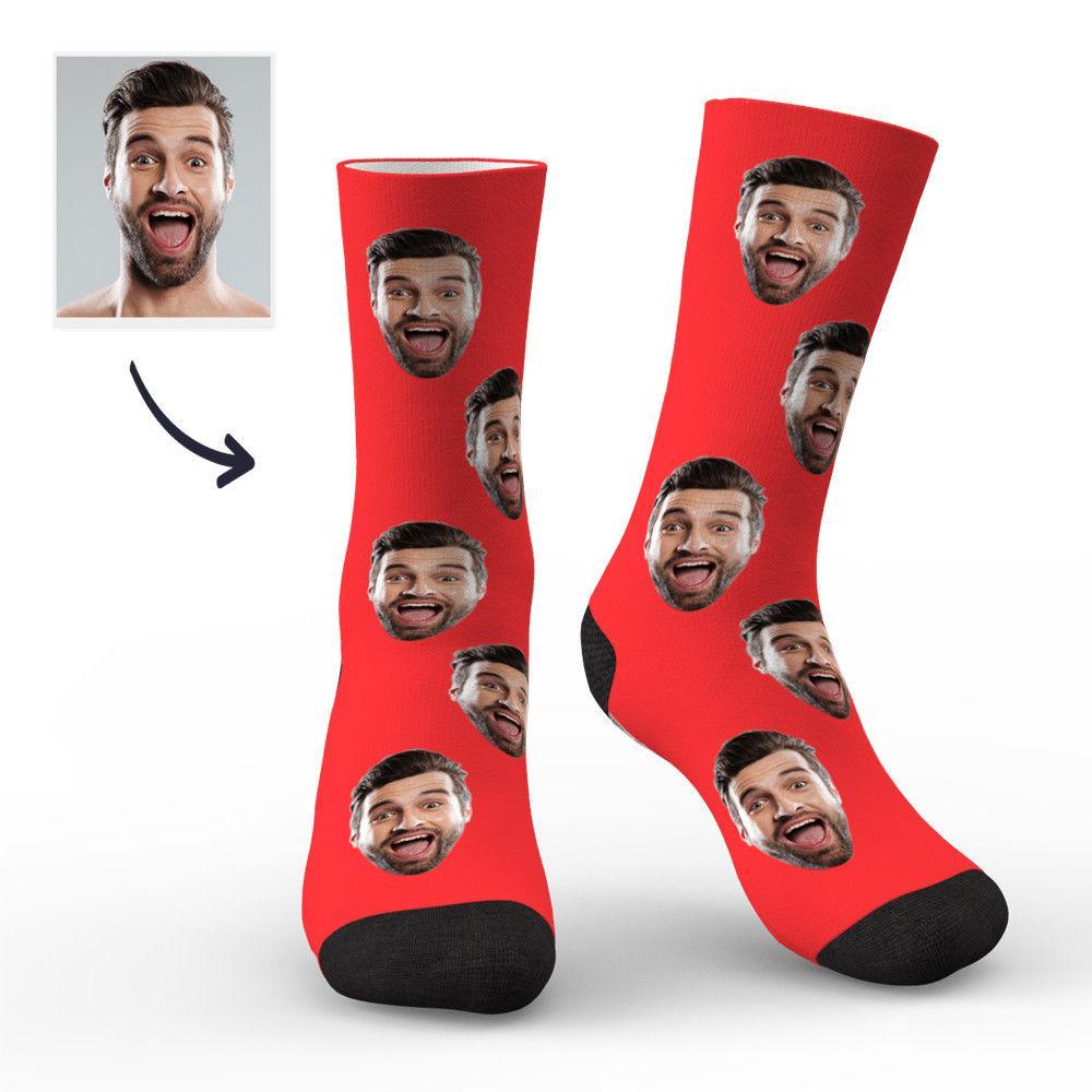 Custom Photo Socks Simple Style Face Socks