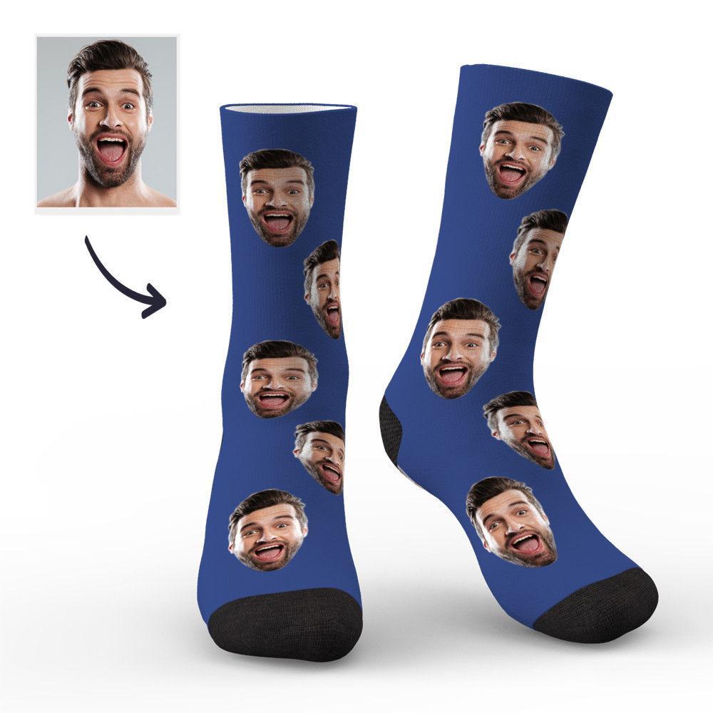 Custom Photo Socks Simple Style Face Socks