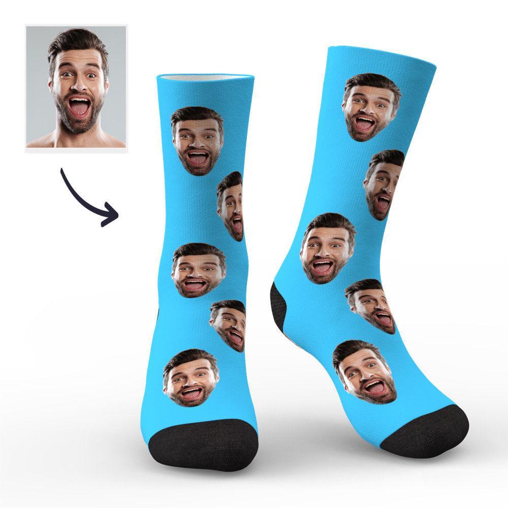Custom Photo Socks Simple Style Face Socks