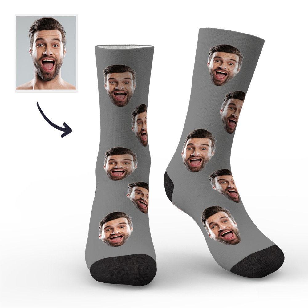Custom Photo Socks Simple Style Face Socks