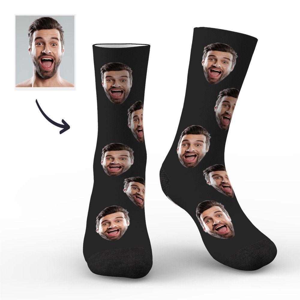 Custom Photo Socks Simple Style Face Socks
