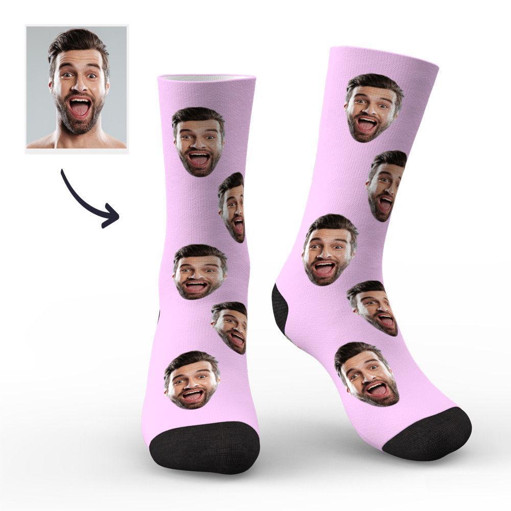 Custom Photo Socks Simple Style Face Socks