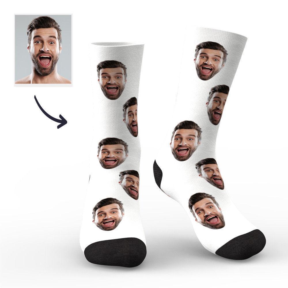 Custom Photo Socks Simple Style Face Socks