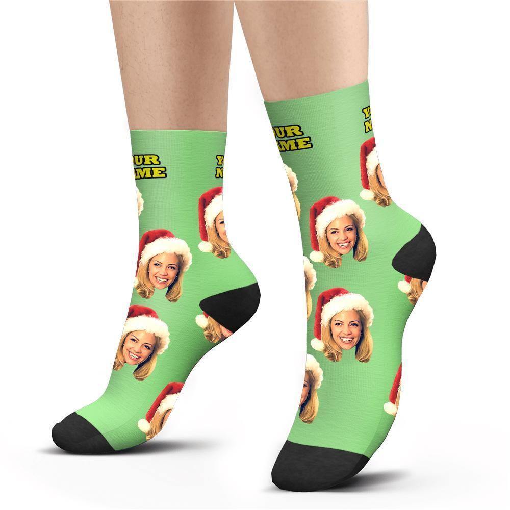 Custom Socks Face Socks Photo Socks with Your Text 3D Preview Colorful Socks Gifts - soufeelus