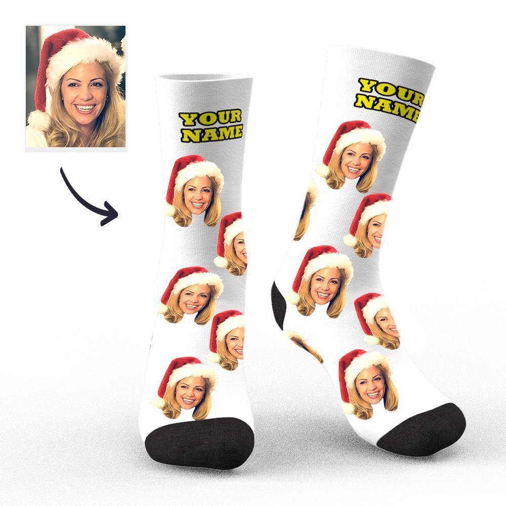 Custom Socks Face Socks Photo Socks with Your Text 3D Preview Colorful Socks Gifts - soufeelus