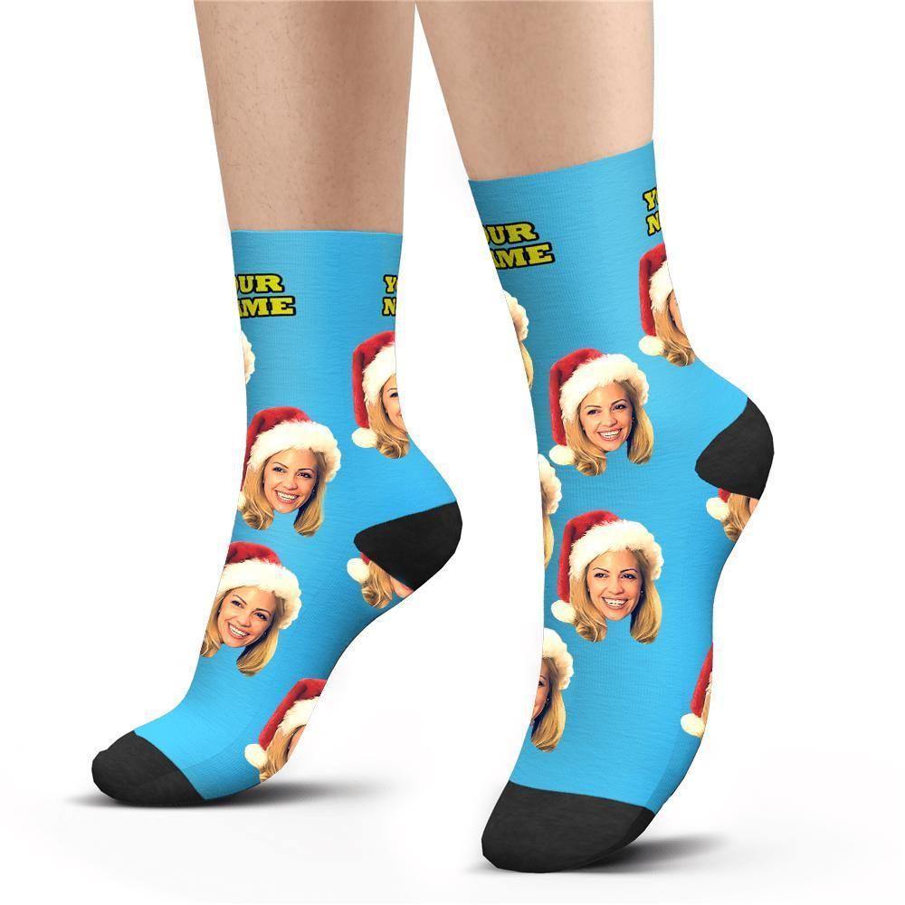 Custom Socks Face Socks Photo Socks with Your Text 3D Preview Colorful Socks Gifts - soufeelus