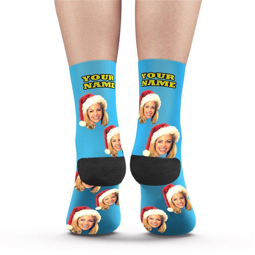 Custom Socks Face Socks Photo Socks with Your Text 3D Preview Colorful Socks Gifts - soufeelus