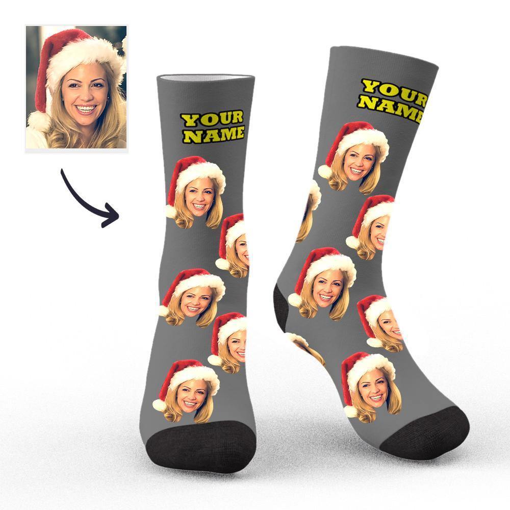 Custom Socks Face Socks Photo Socks with Your Text 3D Preview Colorful Socks Gifts - soufeelus