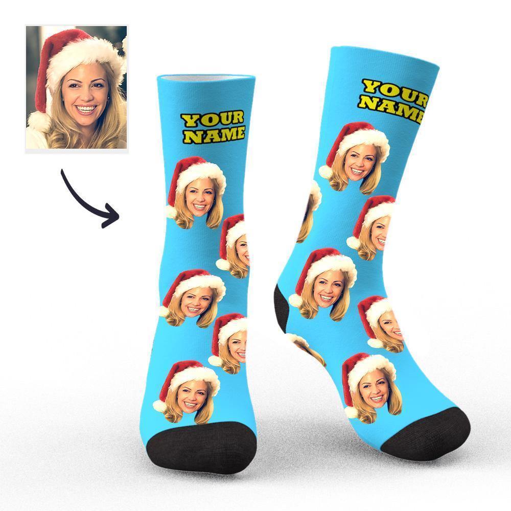 Custom Socks Face Socks Photo Socks with Your Text 3D Preview Colorful Socks Gifts - soufeelus