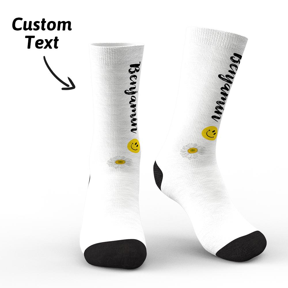 Custom Engraved Text Socks Personalized Socks For Him Gifts