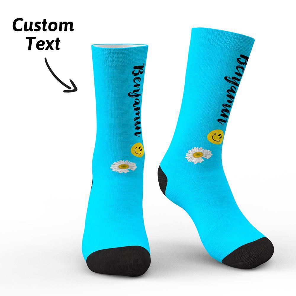 Custom Engraved Text Socks Personalized Socks For Him Gifts