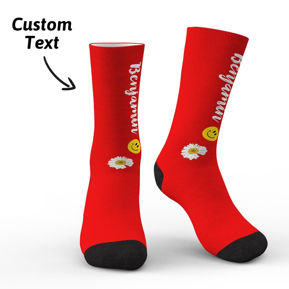Custom Engraved Text Socks Personalized Socks For Him Gifts
