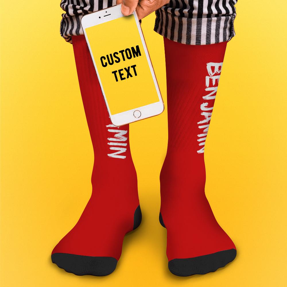 Custom Engraved Text Socks Personalized Socks For Her Gifts