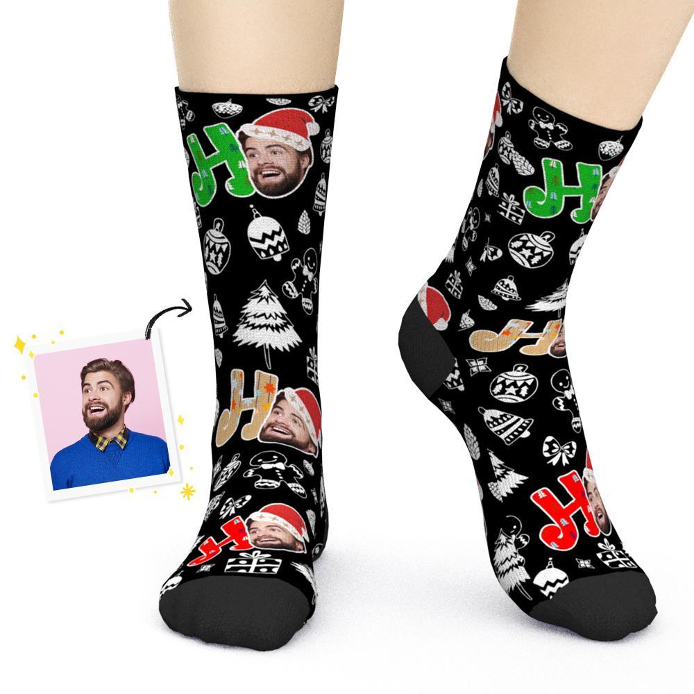 Custom Face Holiday Socks Funny Christmas Socks Gifts for Him