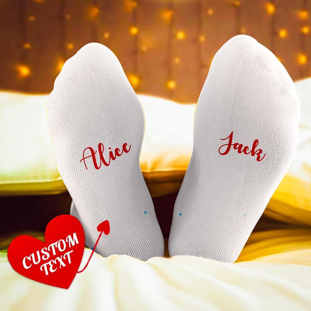 Custom Engraved Socks Long Stockings with Santa Claus Pattern Gift for Lovers