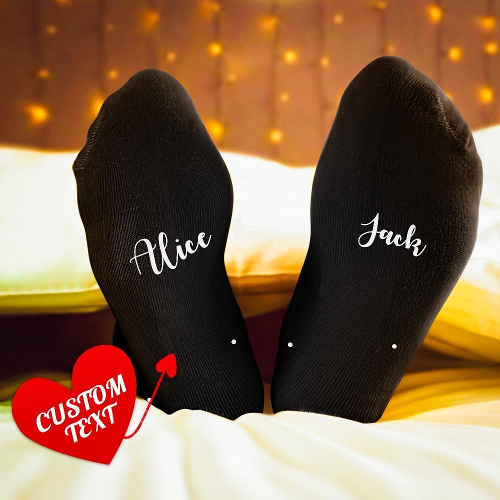 Custom Engraved Socks Long Stockings with Santa Claus Pattern Gift for Lovers