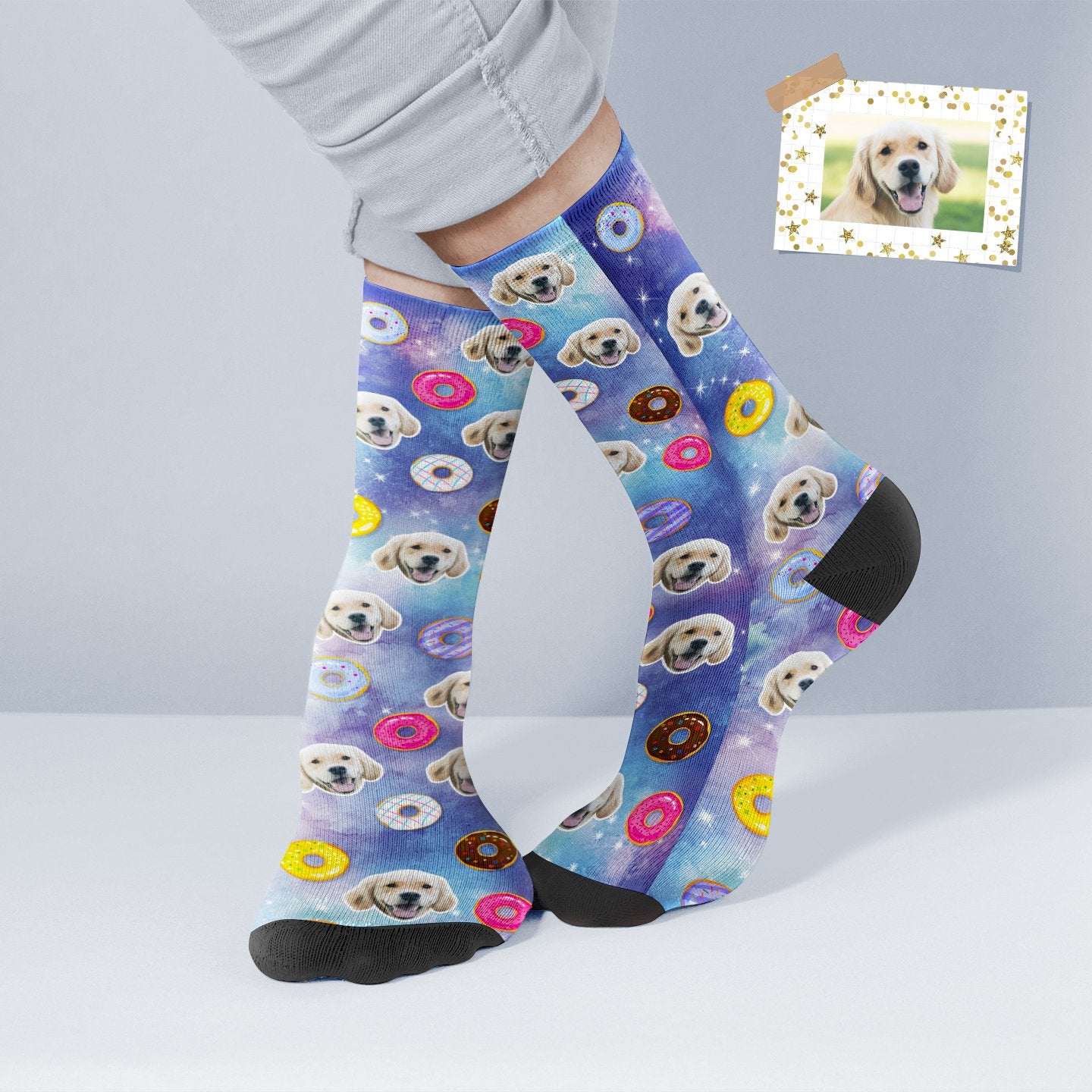 Custom Pet Face Socks Personalized Cartoon Socks for Dog Lover Christmas Gifts
