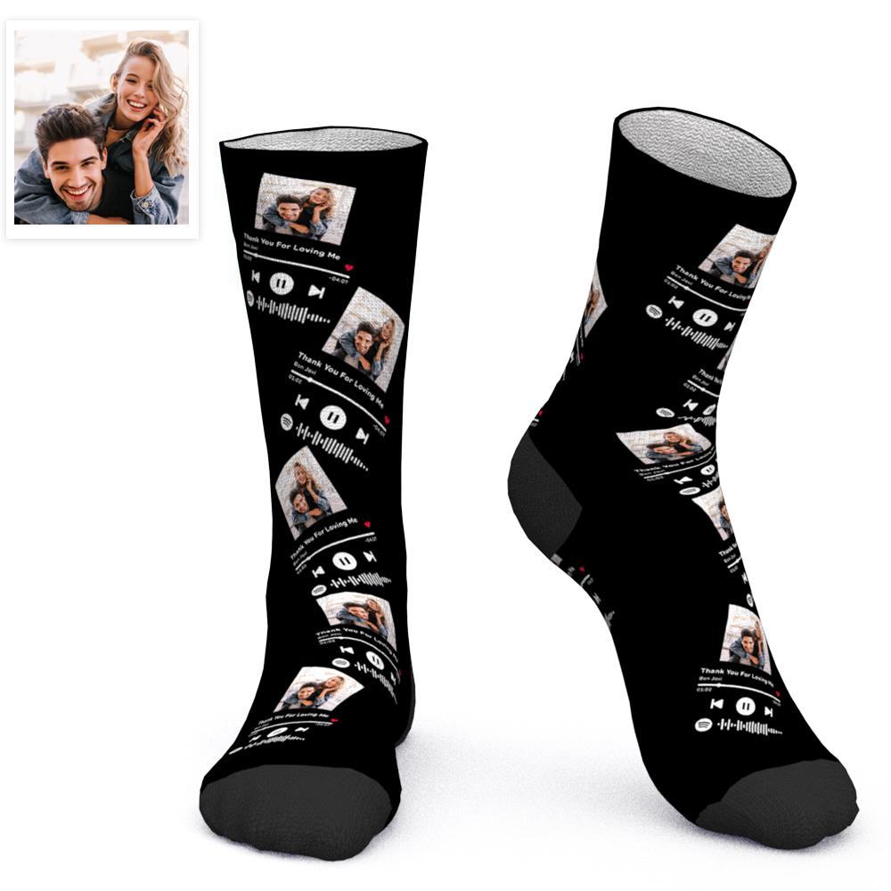 Custom Scannable Spotify Code Socks Three-dimensional Music Creative Gifts -