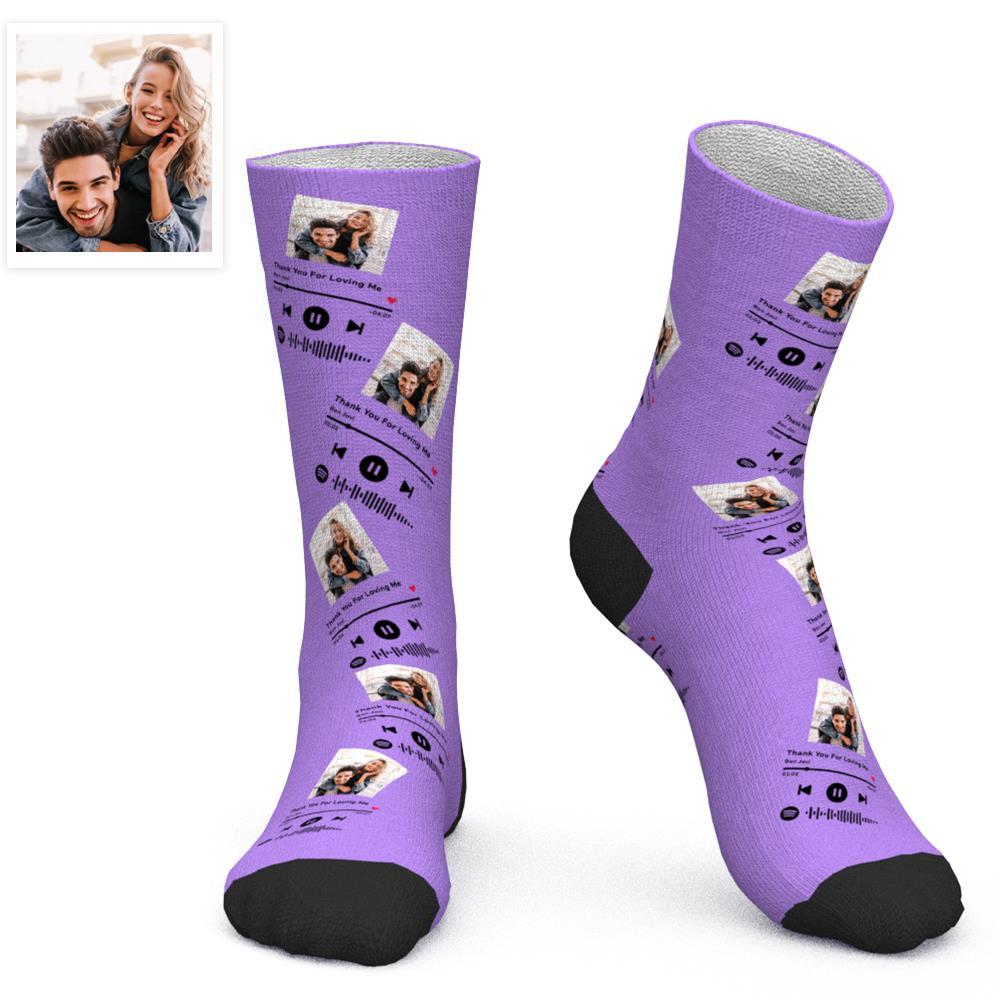 Custom Scannable Spotify Code Socks Three-dimensional Music Creative Gifts -
