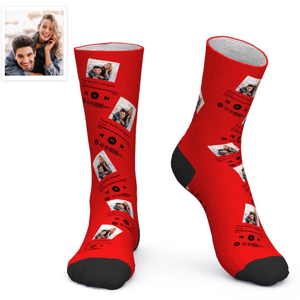 Custom Scannable Spotify Code Socks Three-dimensional Music Creative Gifts -