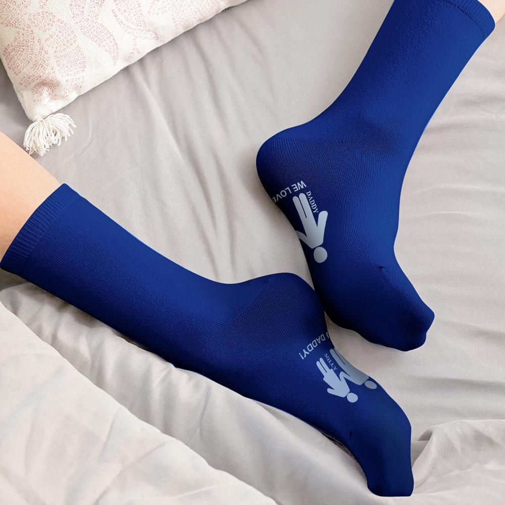 Daddy And Me Personalized Gift Socks Father's Day Gift