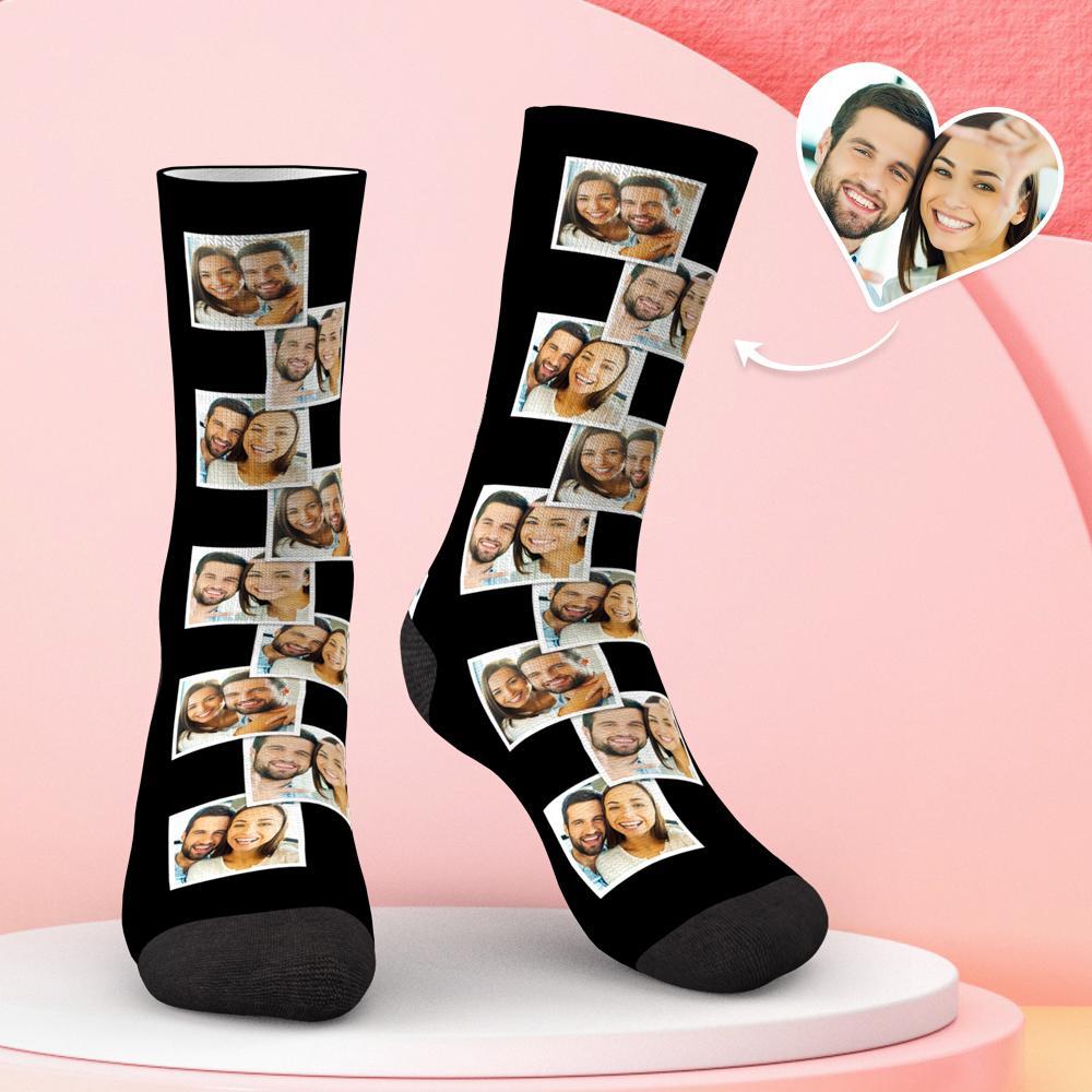 Custom Multi Photo Socks Gifts for Your Lovers with Your Photo - soufeelus