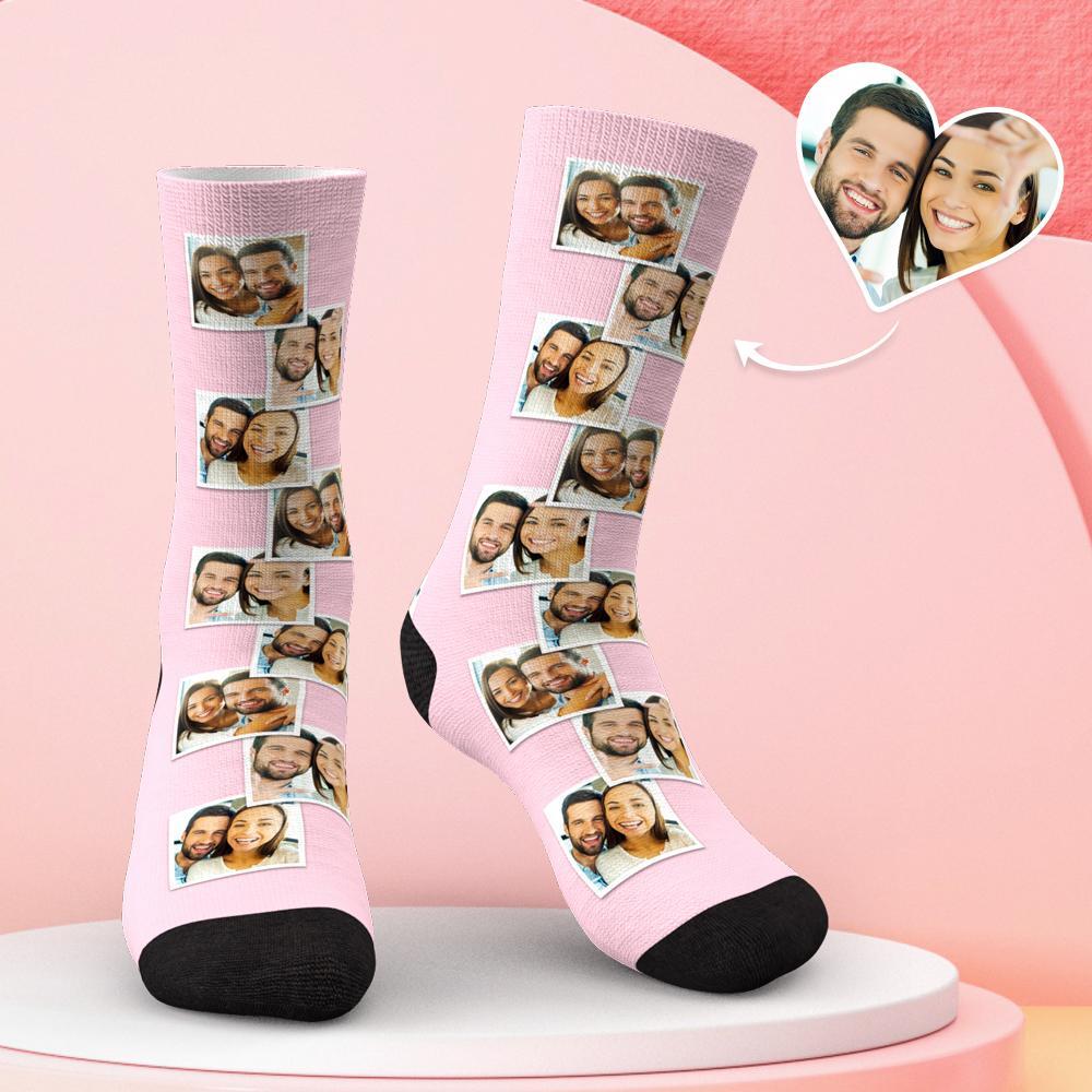 Custom Multi Photo Socks Gifts for Your Lovers with Your Photo - soufeelus
