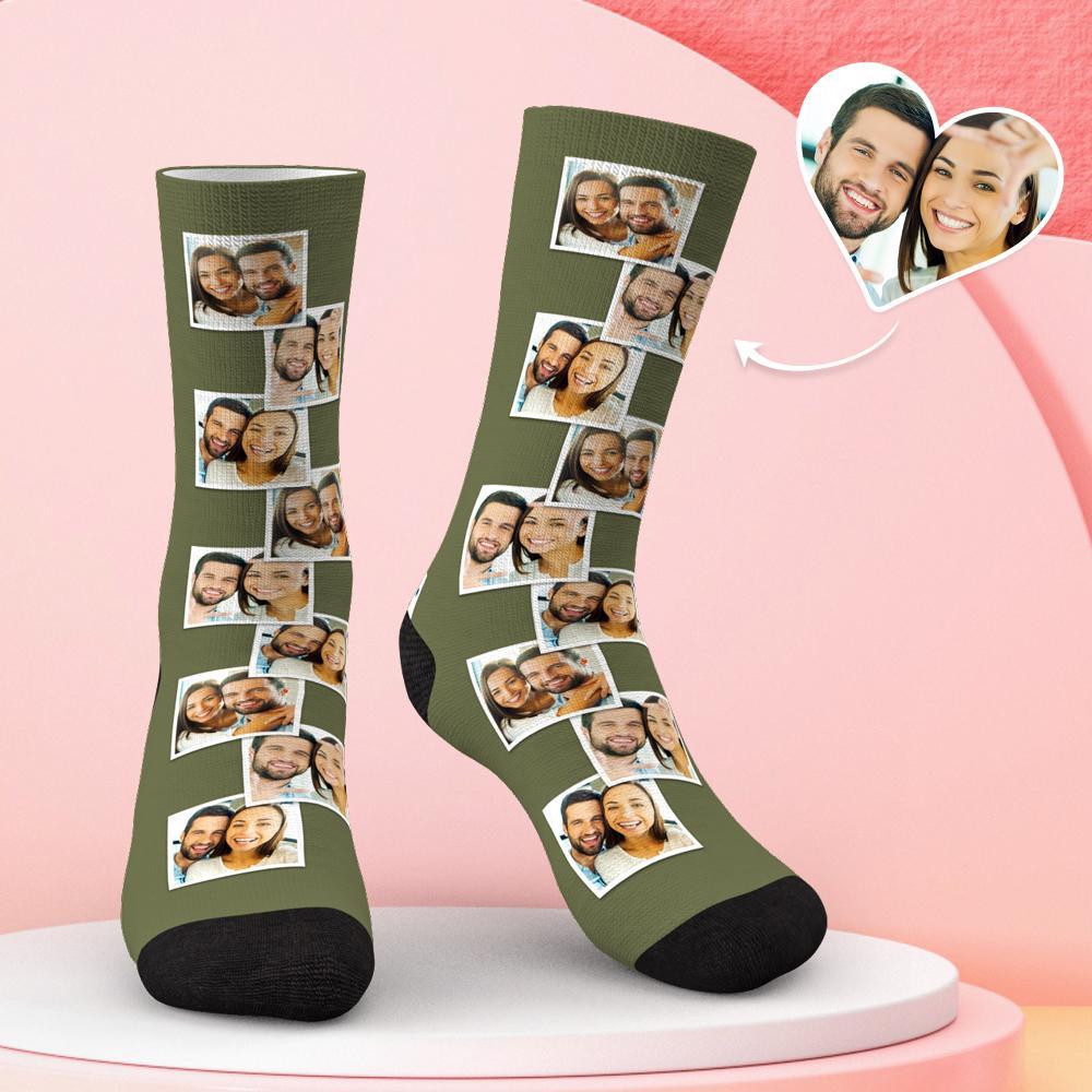 Custom Multi Photo Socks Gifts for Your Lovers with Your Photo - soufeelus