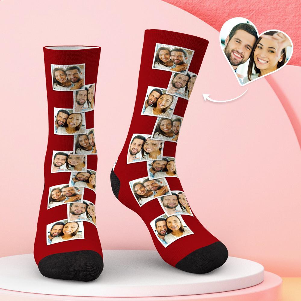 Custom Multi Photo Socks Gifts for Your Lovers with Your Photo - soufeelus