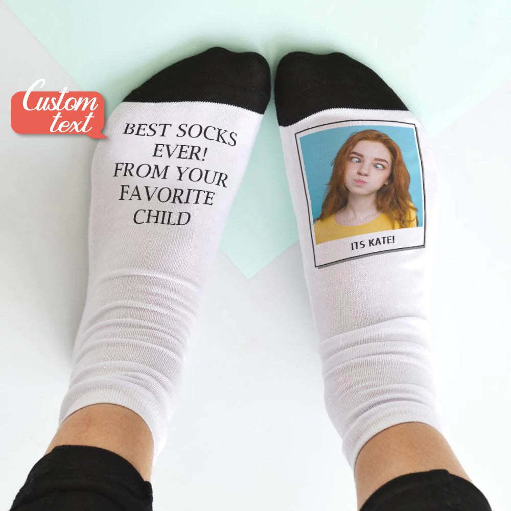 Custom Socks Photo Socks with Your Text Gifts for Lovers - soufeelus