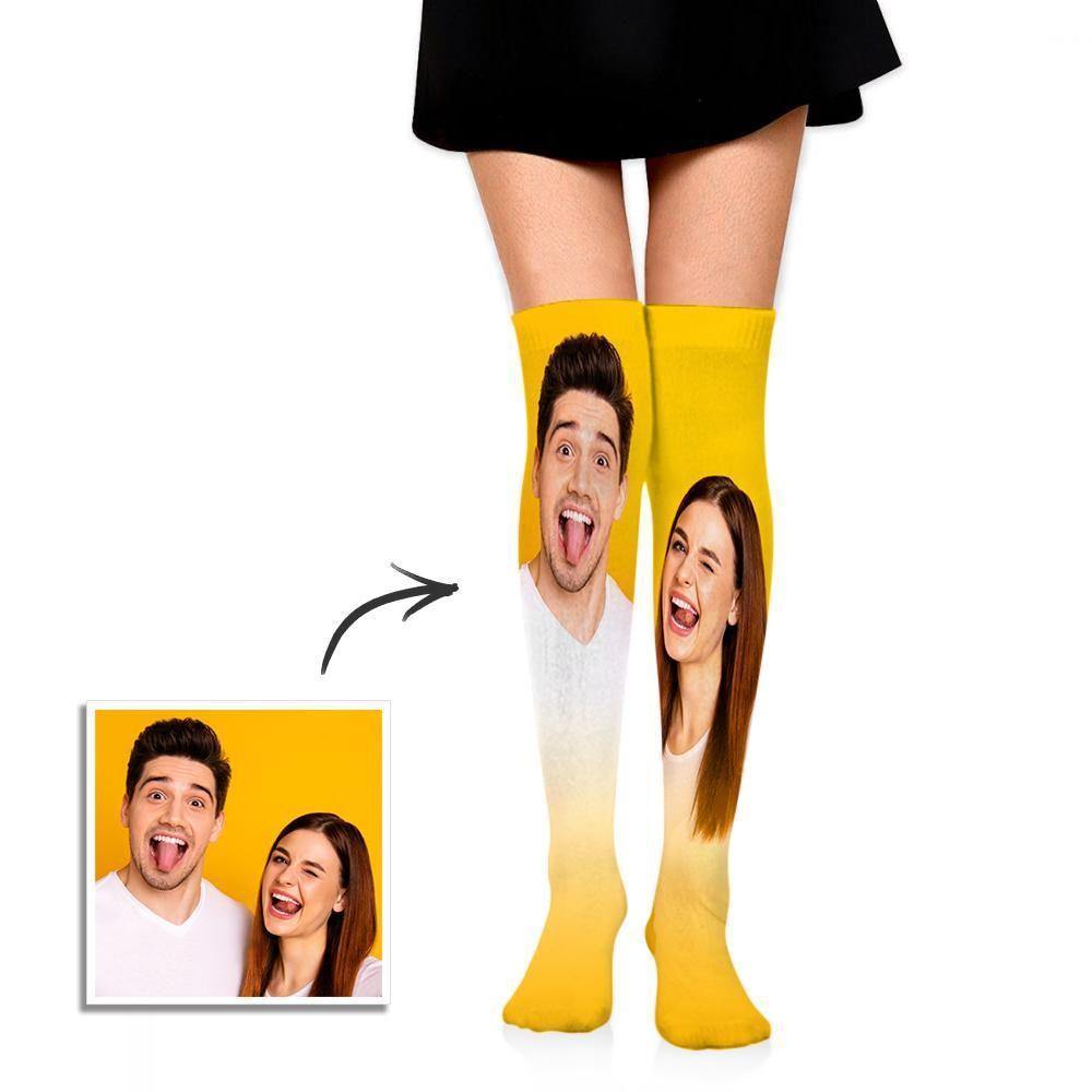 Personalized Socks Knee High Printed Picture Custom Photo Gift - soufeelus